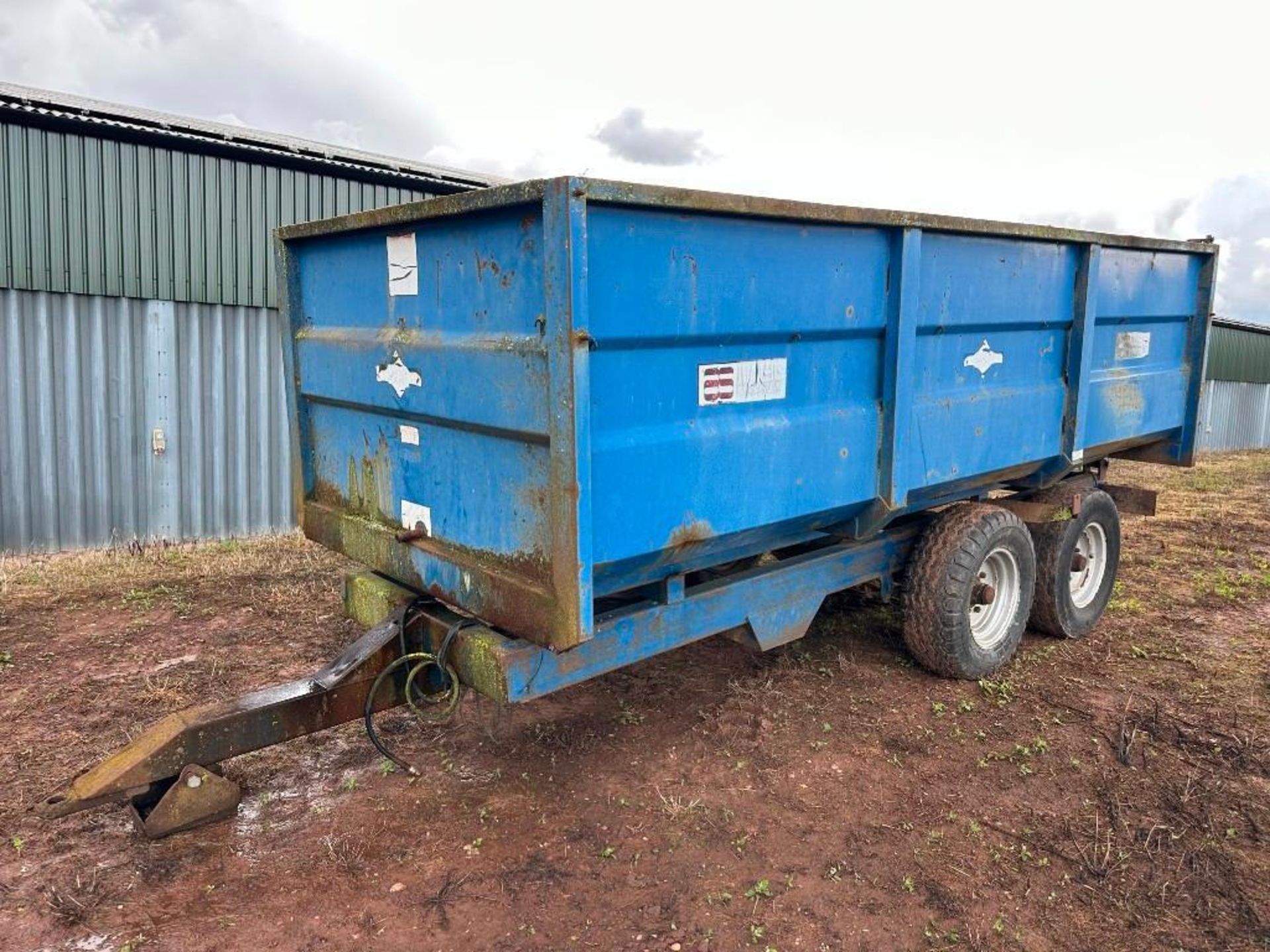 AS Marston 10t twin axle grain trailer, manual tailgate, grain chute on 340/65R18 wheels and tyres - Image 8 of 8