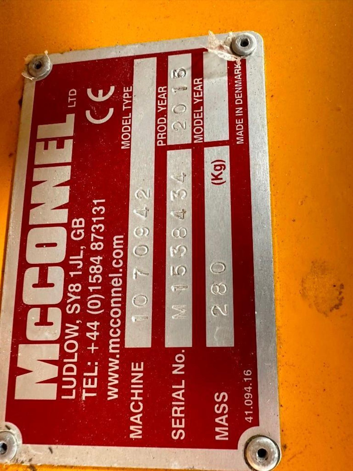 2015 McConnel Multi-Saw, hydraulic operated saw blade attachment. Serial No: M1538434 - Image 3 of 3