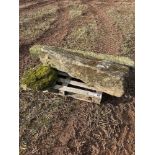 Staddle stone base top and gate post. No VAT.