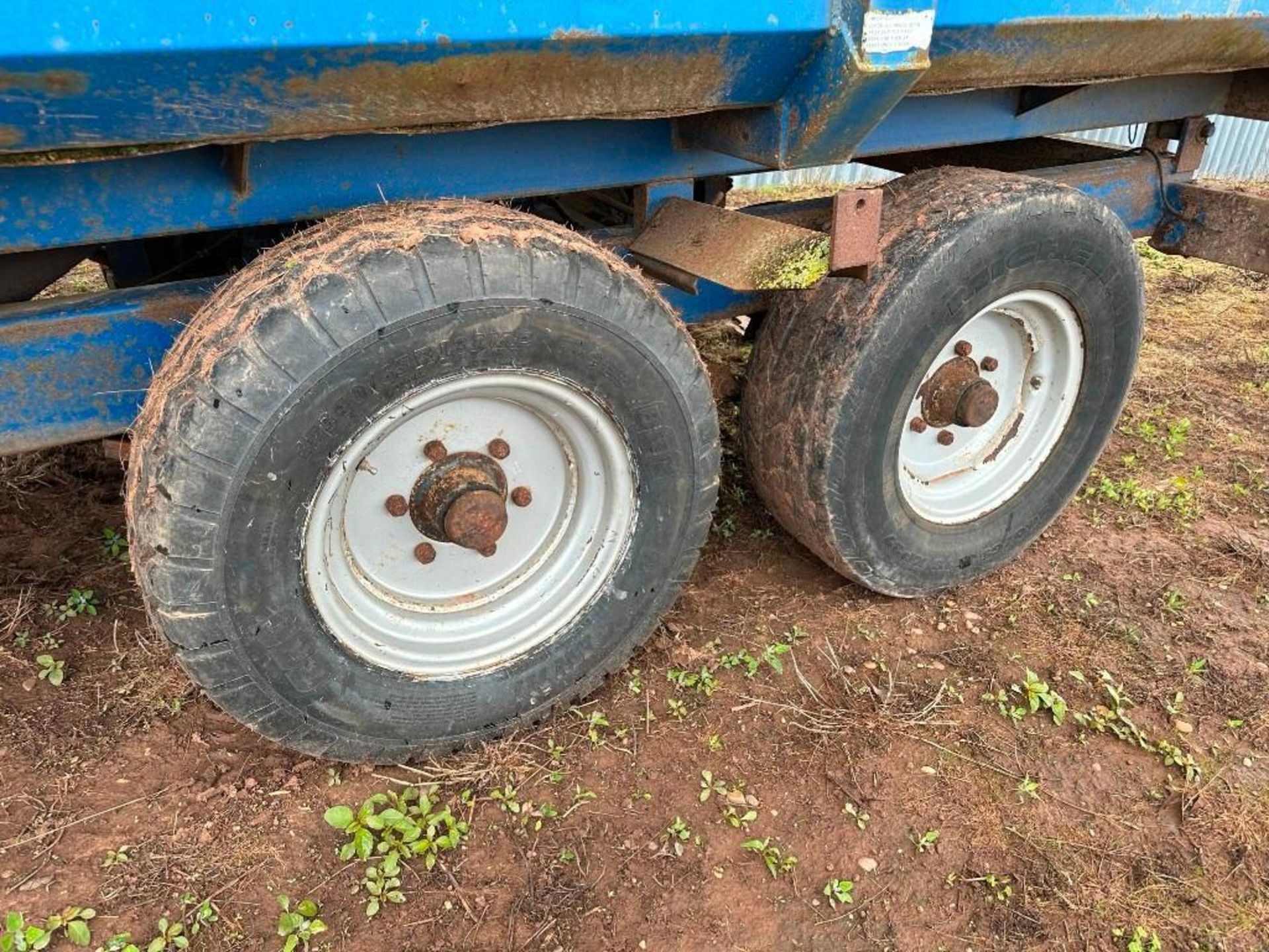 AS Marston 10t twin axle grain trailer, manual tailgate, grain chute on 340/65R18 wheels and tyres - Image 6 of 8