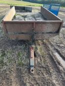 Single axle metal drop side trailer, spares or repairs