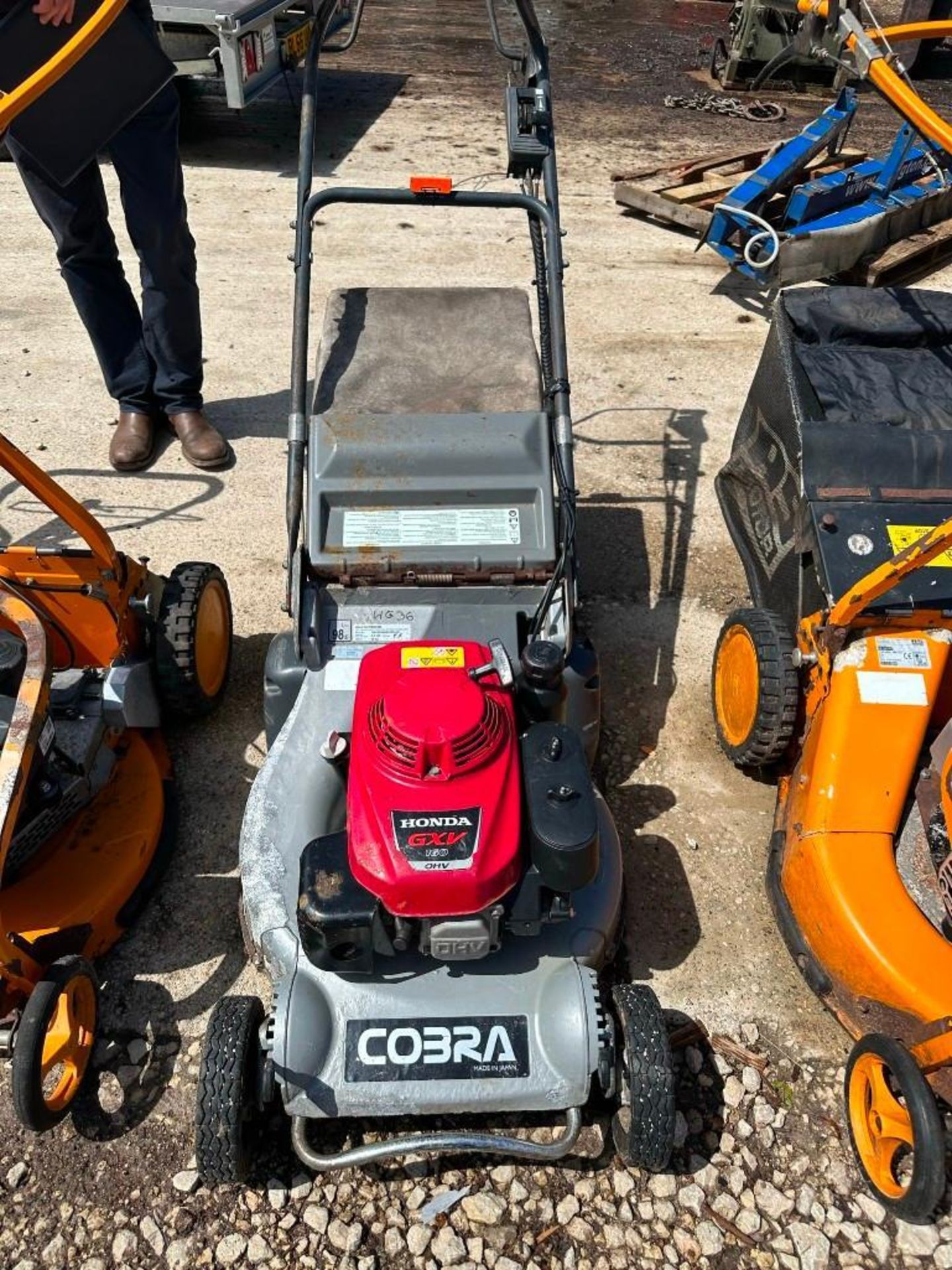 Cobra pedestrian mower with Honda GXV 160 engine