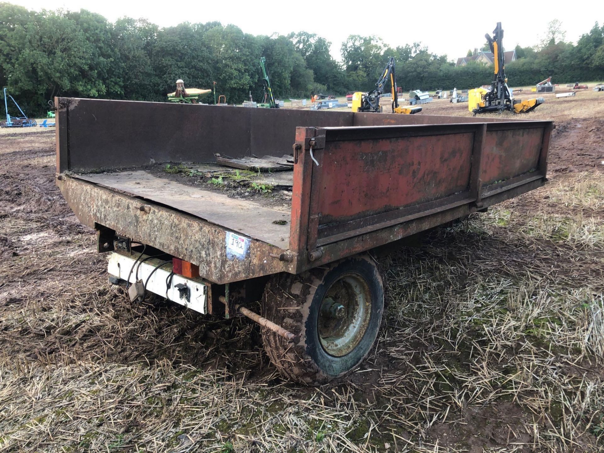 Single axle metal drop side trailer, spares or repairs - Image 2 of 3