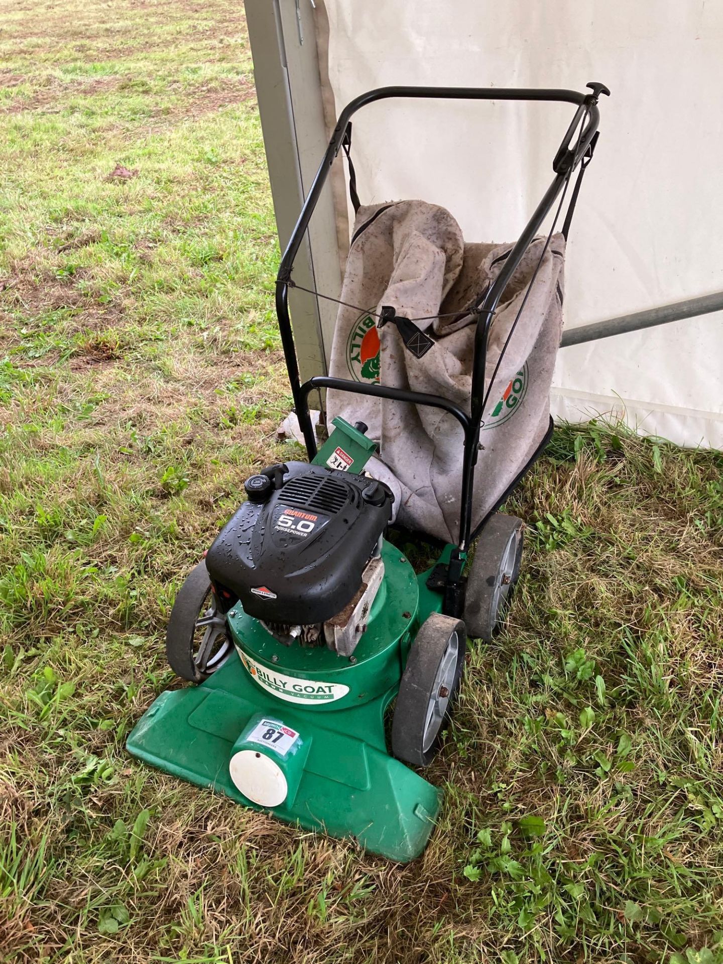 Billy Goat KD512 lawn vacuum with Briggs & Stratton Quantum 5hp engine