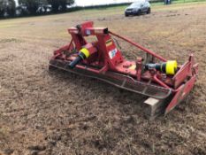 Lely Terra 300-33 3m power harrow with rear crumbler. Hours: 828. NB: useable but bearings may need