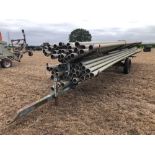 c.69No Javelin 4" irrigation pipes with pipe trailer