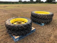 Set Alliance 11.2R32 and 12.4R46 rear wheels and tyres to suit John Deere