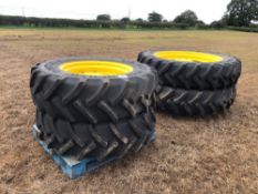 Set Continental 380/85R30 front and Continental 380/85R46 rear wheels and tyres to suit John Deere