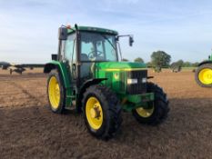 2000 John Deere 6310 PowerQuad 4wd tractor, 2 manual spools on CEAT 340/85R24 front and CEAT 340/85R