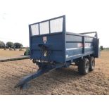 1990 AS Marston RS80 8t rear discharge muck spreader with hydraulic variable speed floor on 15.0/70R