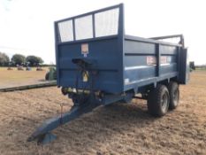 1990 AS Marston RS80 8t rear discharge muck spreader with hydraulic variable speed floor on 15.0/70R