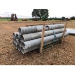 c.12No 4m grain aeration tubes and fittings for grain tunnel