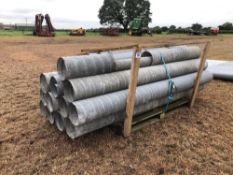 c.12No 4m grain aeration tubes and fittings for grain tunnel