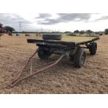 4 wheel bale trailer 4.8m x 2.3m, wooden floor with spare wheel and tyre