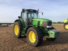 2009 John Deere 7430 Premium 40Kph AutoQuad 4wd tractor with front and cab suspension, 4 manual spoo