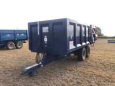 1996 Ken Wootton 10t twin axle grain trailer with hydraulic tailgate and grain chute. Serial No: 10.