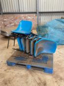 Qty Blue Plastic Chairs