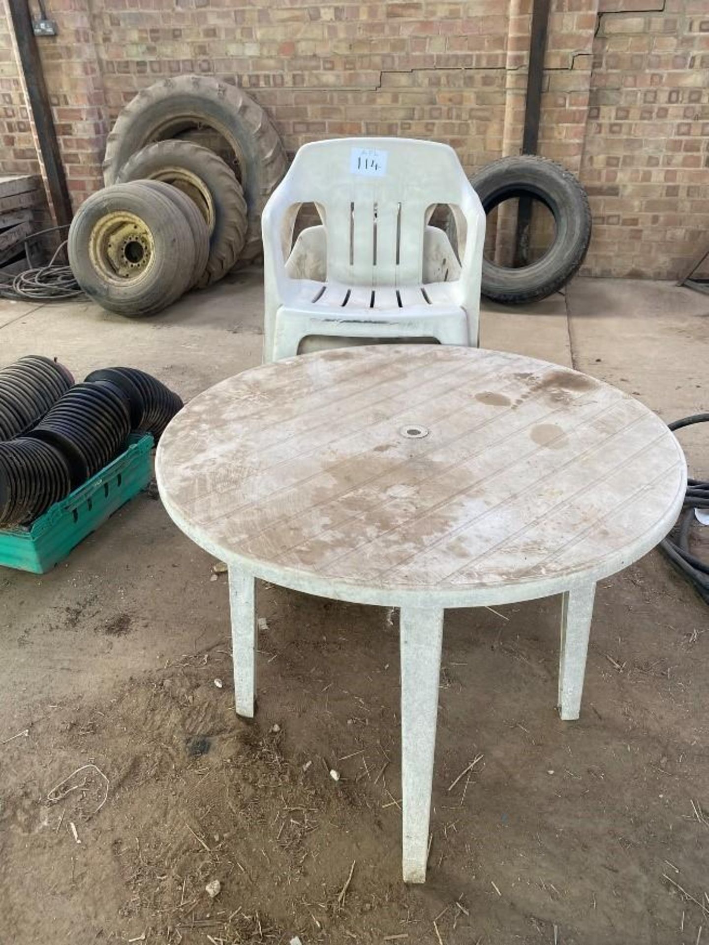 5No. Plastic Chairs And Table - (Lincolnshire)