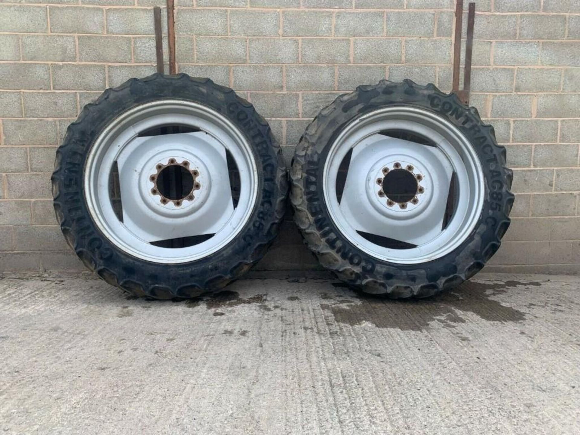 2No. 340/85R48 Continental Tyres on Trailed Sprayer Wheels - (Shropshire)