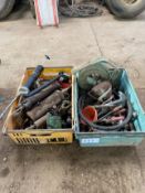 Grease Gun, Oil Cans, Funnels Etc. - (Lincolnshire)