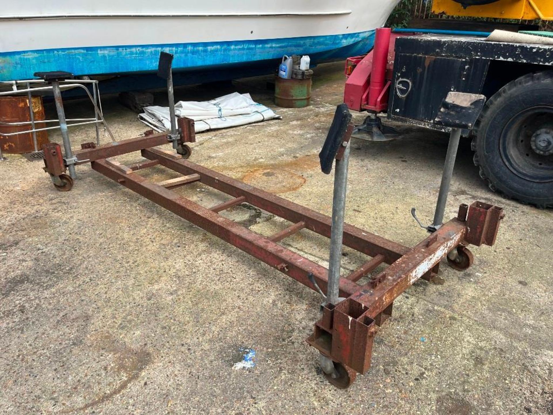 Kingsley Farrington Boatbuilders Heavy Duty Wheeled 3.2m x 1.4m Boat Cradle - (Norfolk) - Image 2 of 2