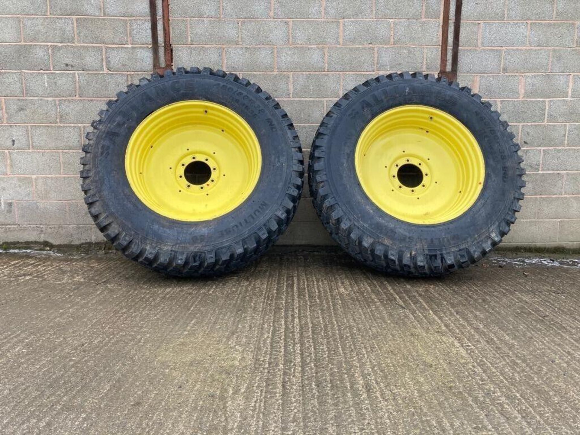 Set of 480/80R38 & 440/80R24 Alliance Tyres & Wheels - (Shropshire) - Image 2 of 5