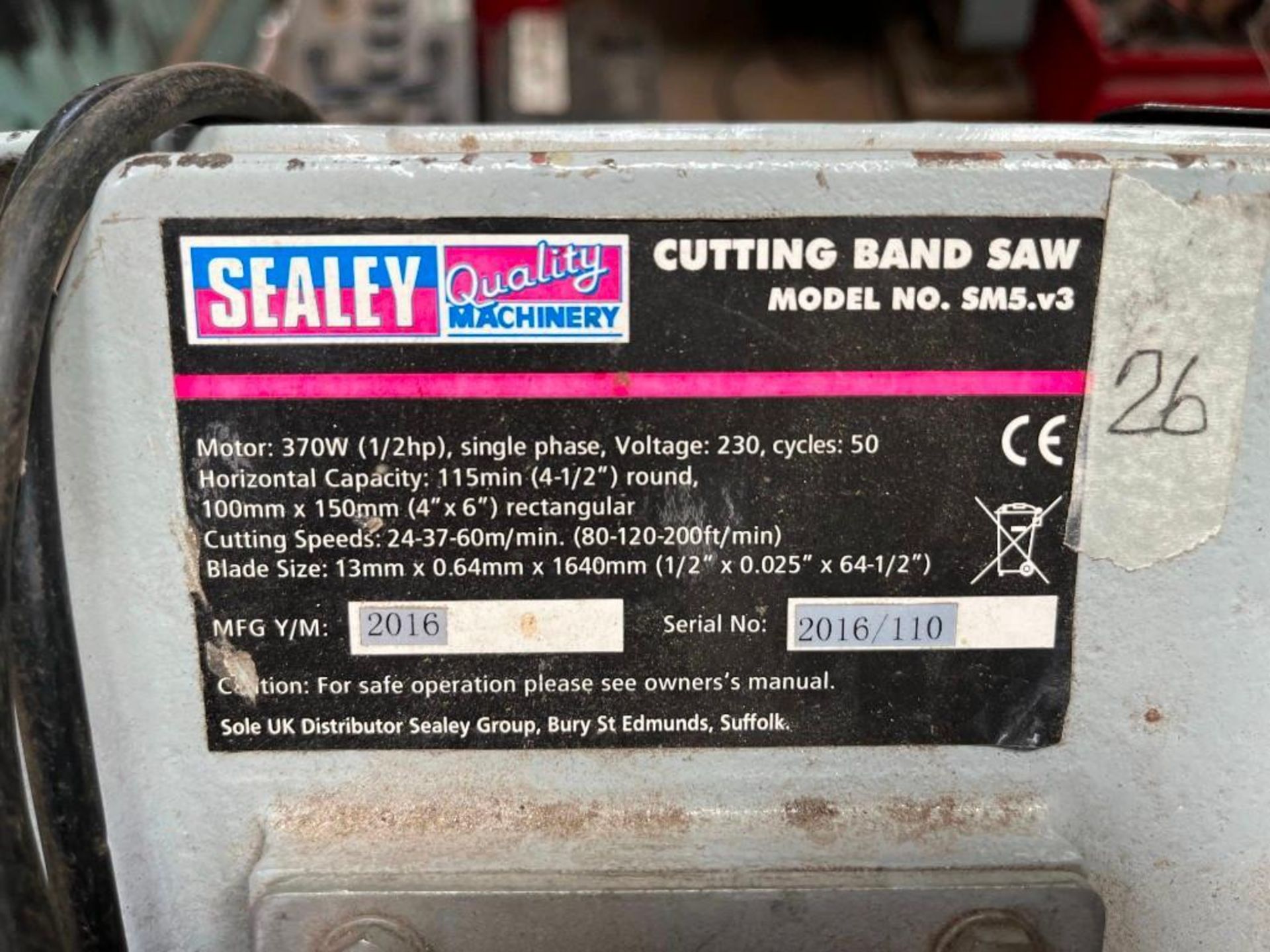 Sealy SM5 Metal Working Band Saw - (Norfolk) - Image 4 of 4