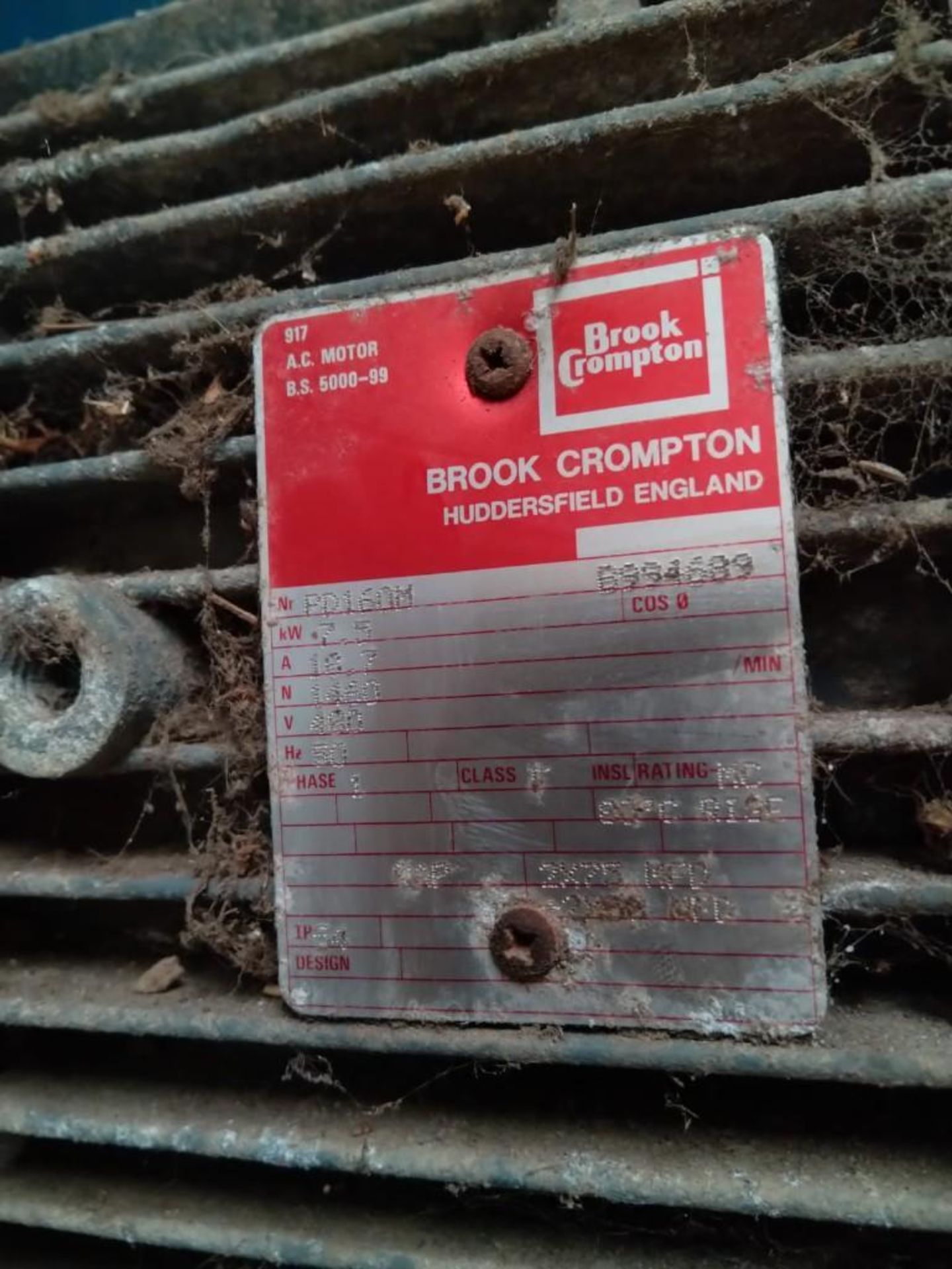 Brook Crompton 3-Phase Electric Fan Blower Dryer- (Norfolk) - Image 3 of 3