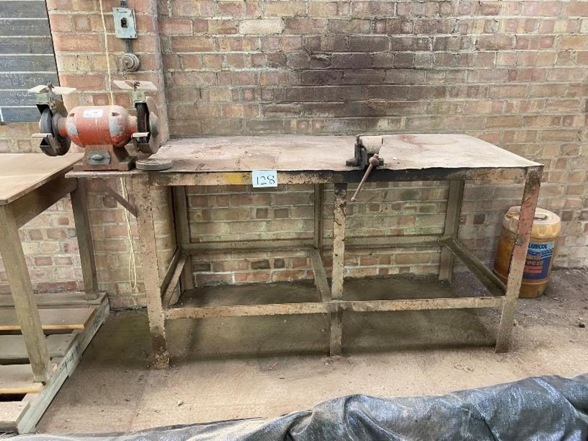 Metal Bench, Vice And Sealey Grinder - (Lincolnshire)