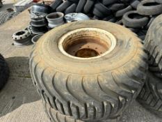 Set of 48X25.00-20 Alliance Tyres on 10 Stud Wheels - (Shropshire)