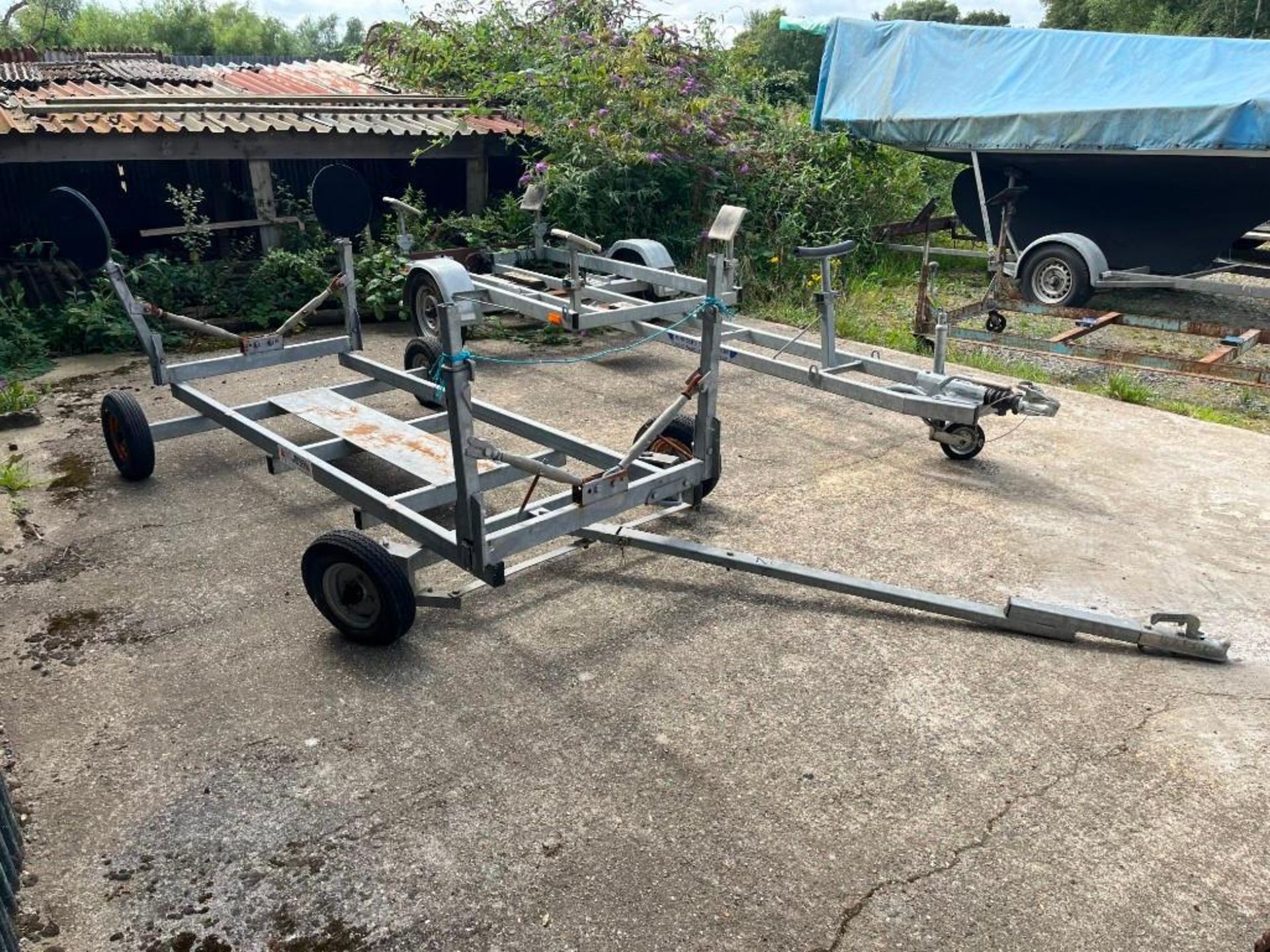 West Mersea Trailers Wheeled Steering 2.7m x 1.63m Boat Cradle - (Norfolk)