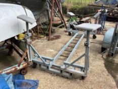 Kingsley Farrington Boatbuilders Wheeled 2.75m x 1.15m Boat Cradle - (Norfolk)