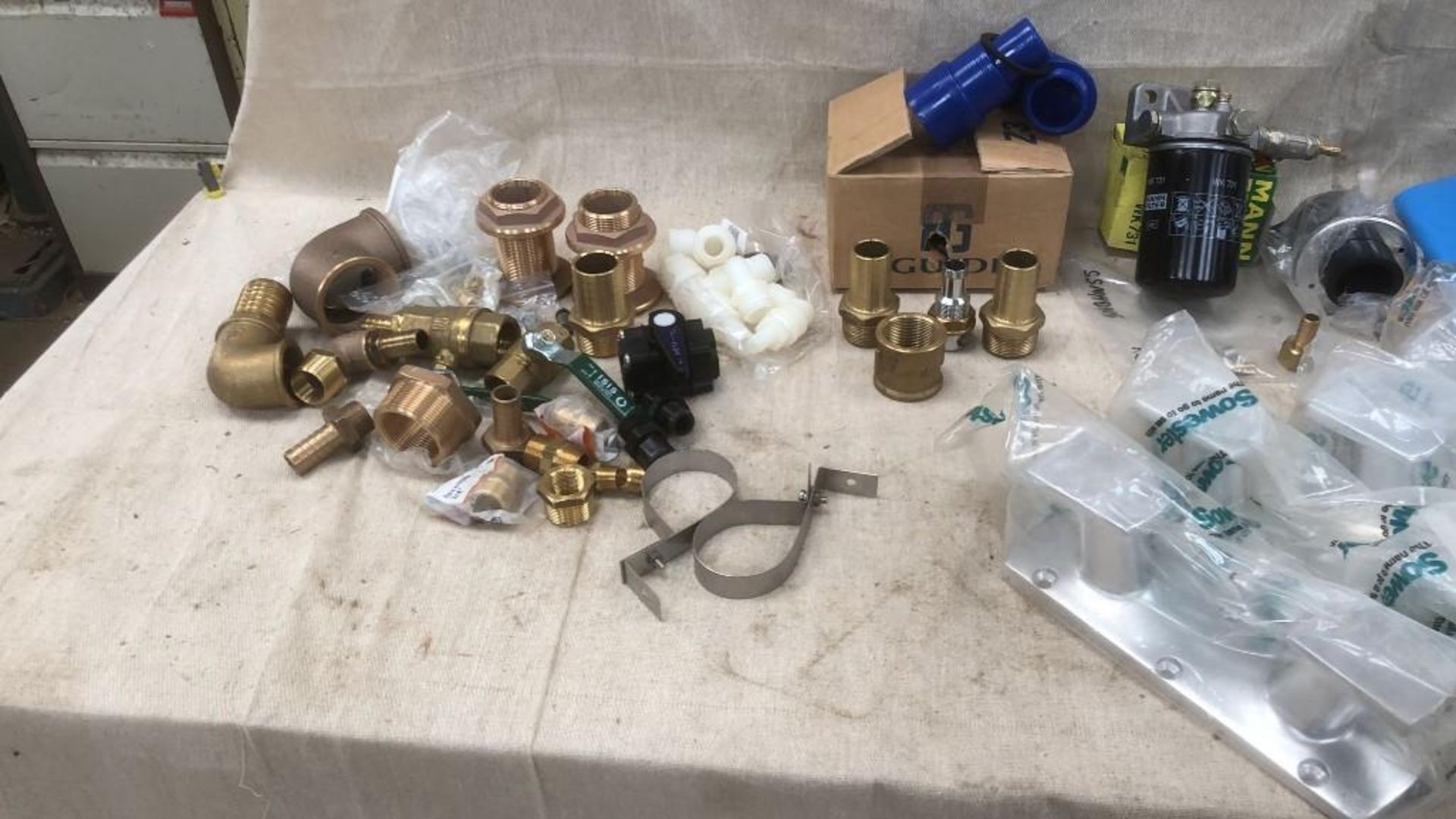 Selection of Bronze, Fuel and Deck Fittings and Flexible Water Tank - (Norfolk)