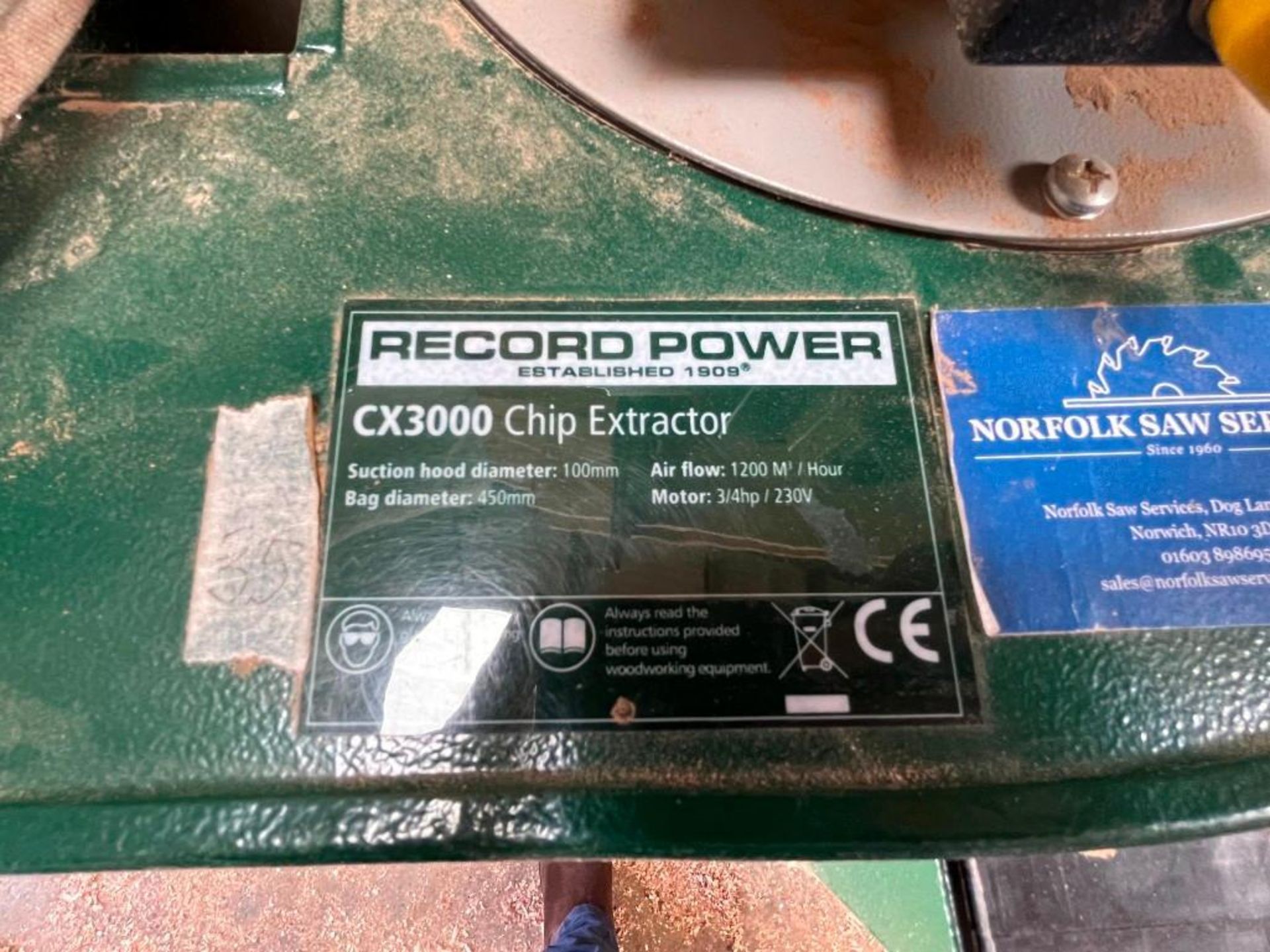Record Power CX3000 Dust Extractor - (Norfolk) - Image 3 of 3
