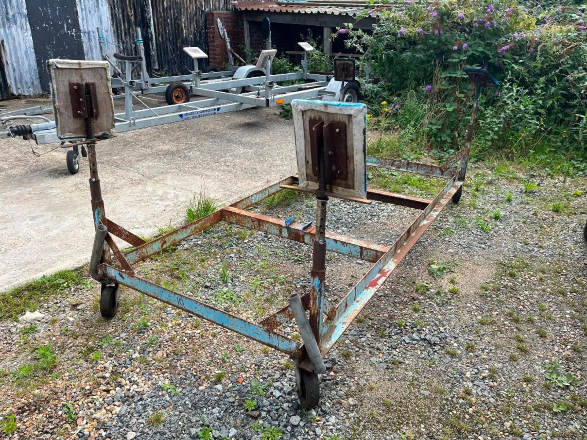 Kingsley Farrington Boatbuilders Wheeled 2.72m x 1.16m Boat Cradle - (Norfolk) - Image 2 of 2