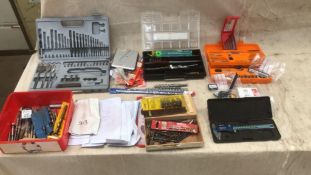 Qty Misc Drill Bits, Jigsaw Blades, Taps & Dies and Digital Callipers - (Norfolk)