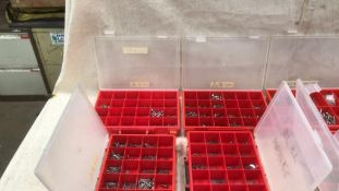 Qty Stainless Steel and Brass Nuts, Bolts, Washers and Screws in Plastic Cases - (Norfolk)