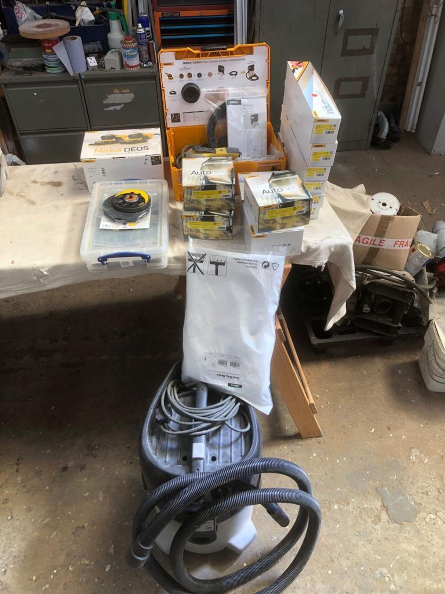 Mirka 915L Dust Extractor c/w 2No. Sanders, Discs and Bags - (Norfolk)