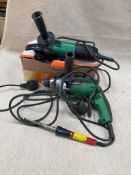 Hitachi Angle Grinder, Drill and Weller Soldering Iron - (Norfolk)