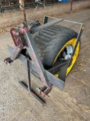 Farm-made Tyre Straw Swath Press