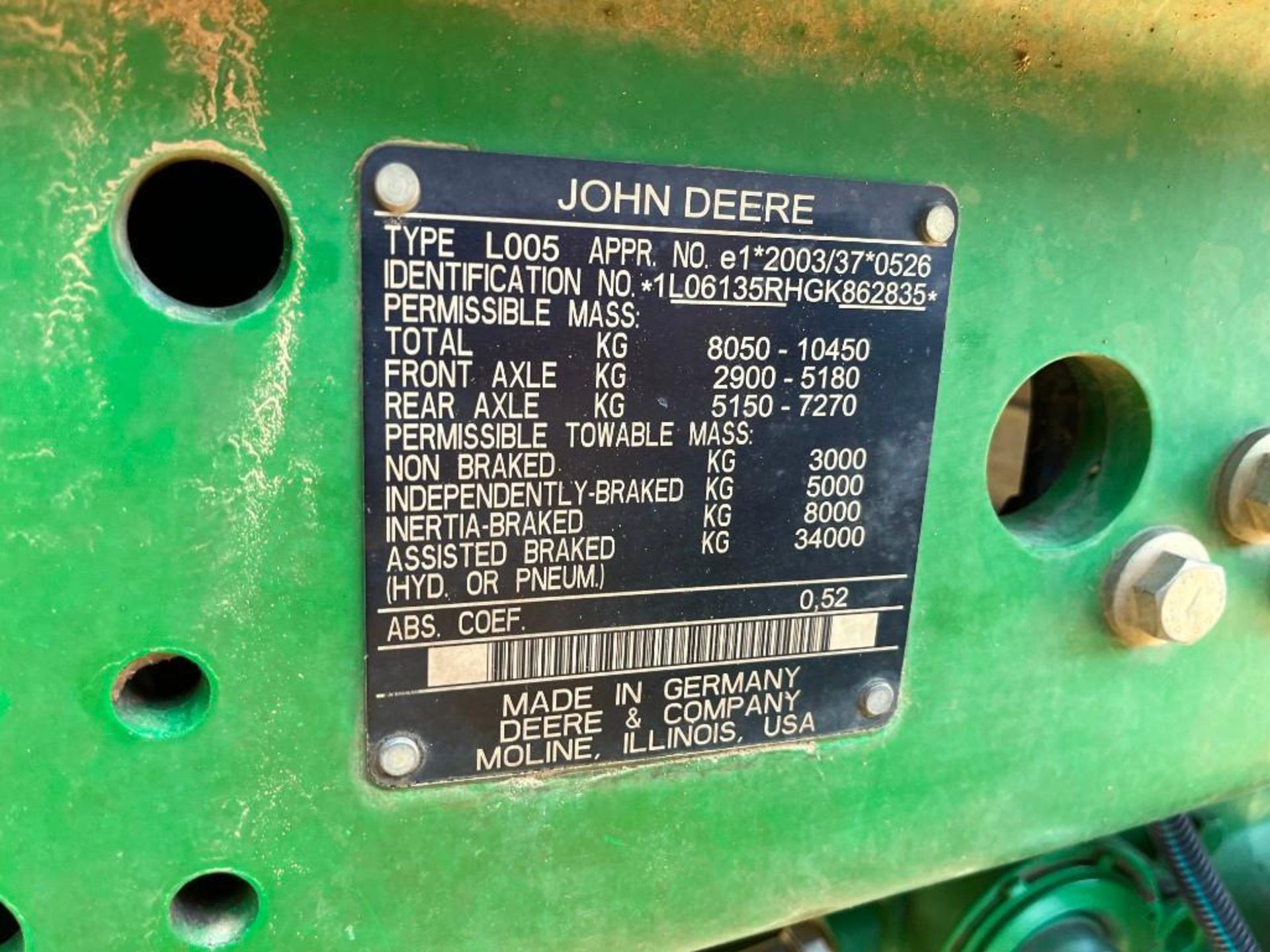 2016 John Deere 6135R - Image 14 of 14