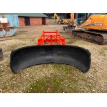 K W Farm Services Grain Pusher, Rubber Pushing Blade, JCB Q-Fit Brackets