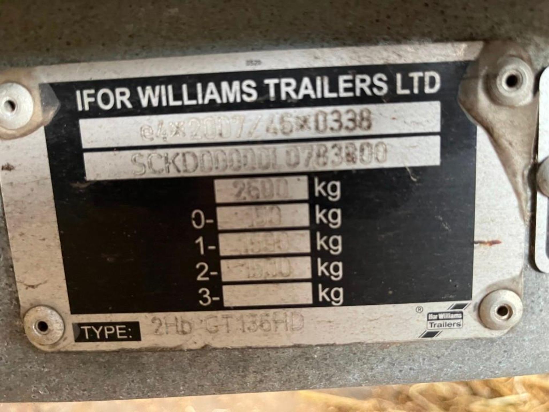 2020 Ifor Williams CT136HD Tandem Axle Car Trailer - Image 8 of 9