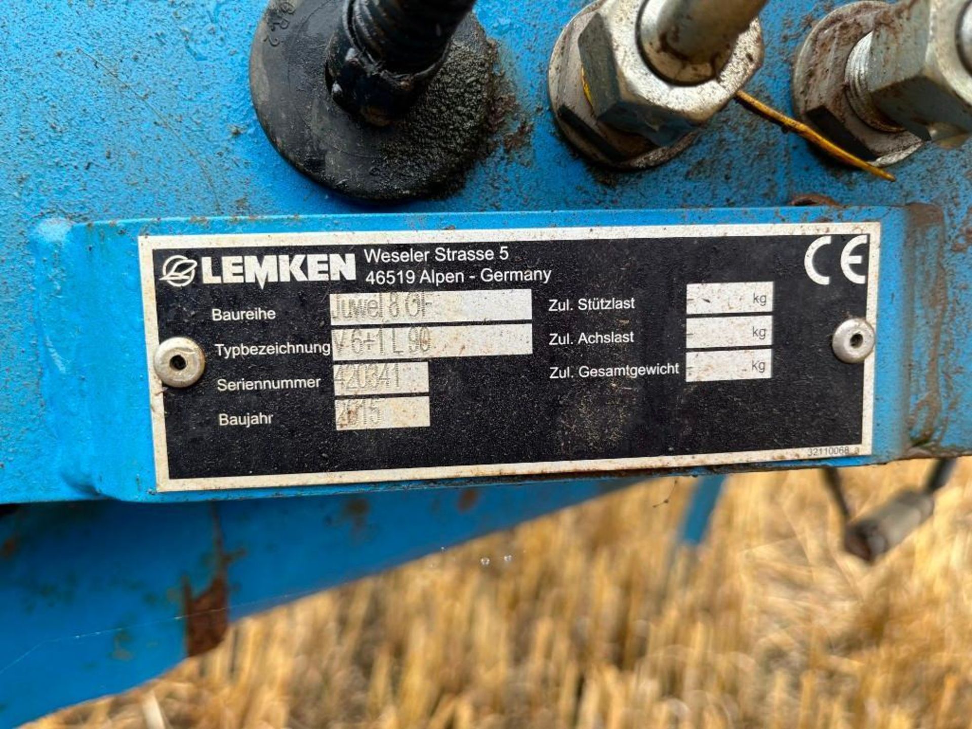 2015 Lemken Jewel 8, 6+1 Furrow Mounted Plough - Image 2 of 11