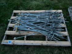 100No. Galvanised Electric Fence Stakes c/w Corner & Reel Posts