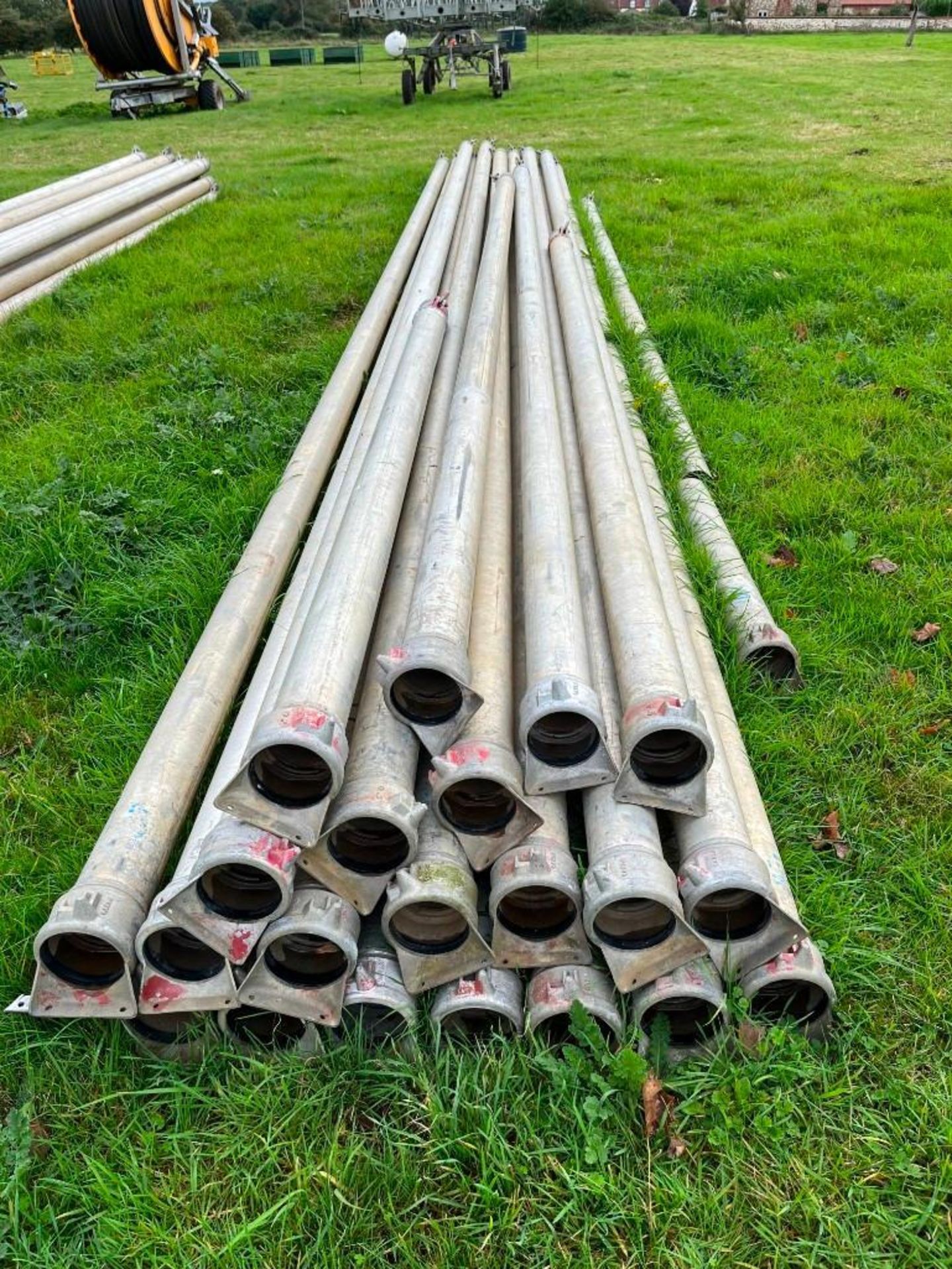 22No. 5" Wright Rain Irrigation Pipes, Misc Lengths