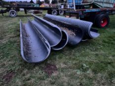 10No. 6m Half Water Pipe Feed Troughs