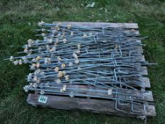 100No. Galvanised Electric Fence Stakes c/w Corner & Reel Posts