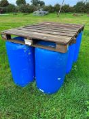 Qty Blue 200 Litre Barrels