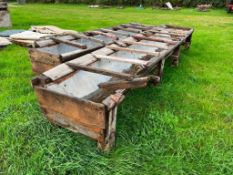 2No. Wooden Bullock Bins, Metal Lined